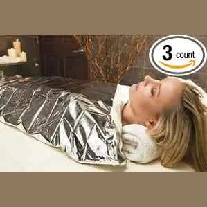 Spa Essentials Mylar Foil Blanket 62" x 90" - 3 Count