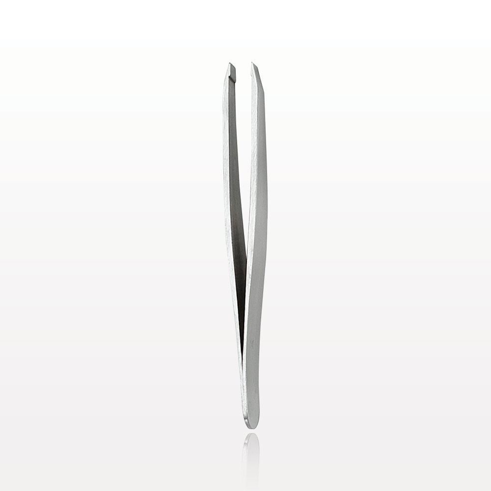 Flat head silver stainless steel tweezer, 2.75 inch