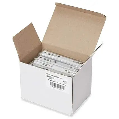 Flowery Disposable Cushion Core Nail File, 100/240 Grit, Silver - 100 ct