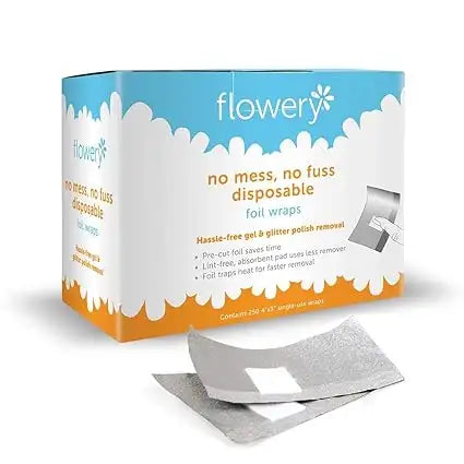 Flowery No Mess No Fuss Disposable Foil Wraps - 250 ct