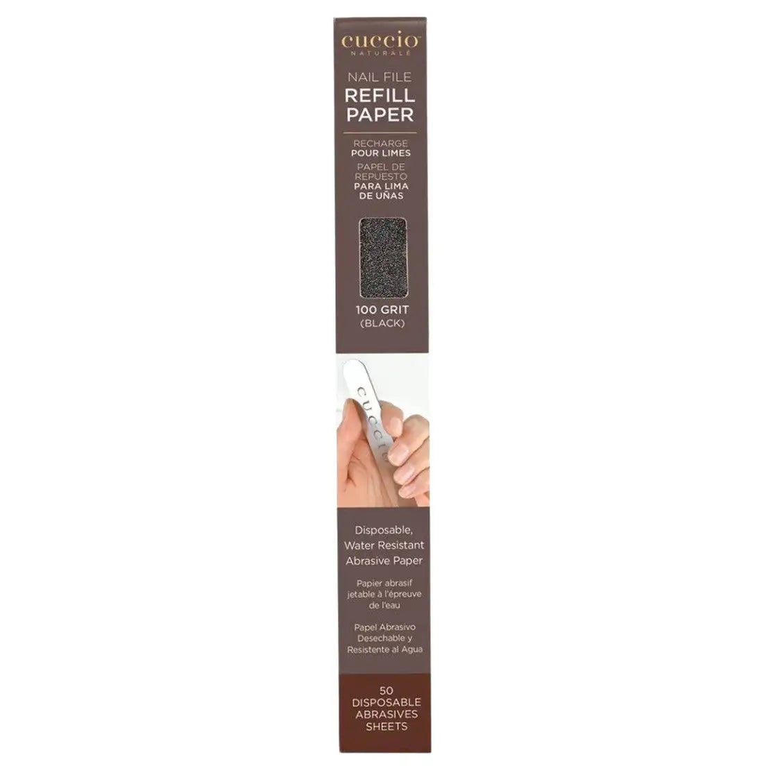 Cuccio Nail File Refill Paper 100 Grit (Black) 50pk