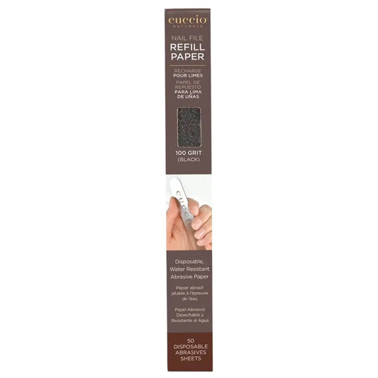 Cuccio Nail File Refill Paper 100 Grit (Black) 50pk