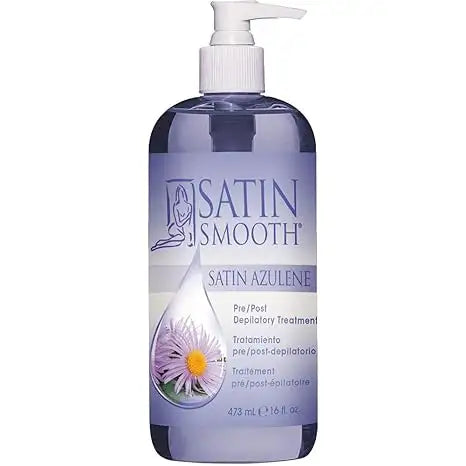 Satin Smooth Satin Azulene Pre/Post Wax Treatment 16 oz, azulene chamomile soother for reactive skin