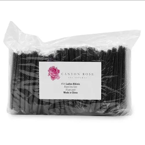 Canyon Rose Ladies Bikini- Black (25pk)