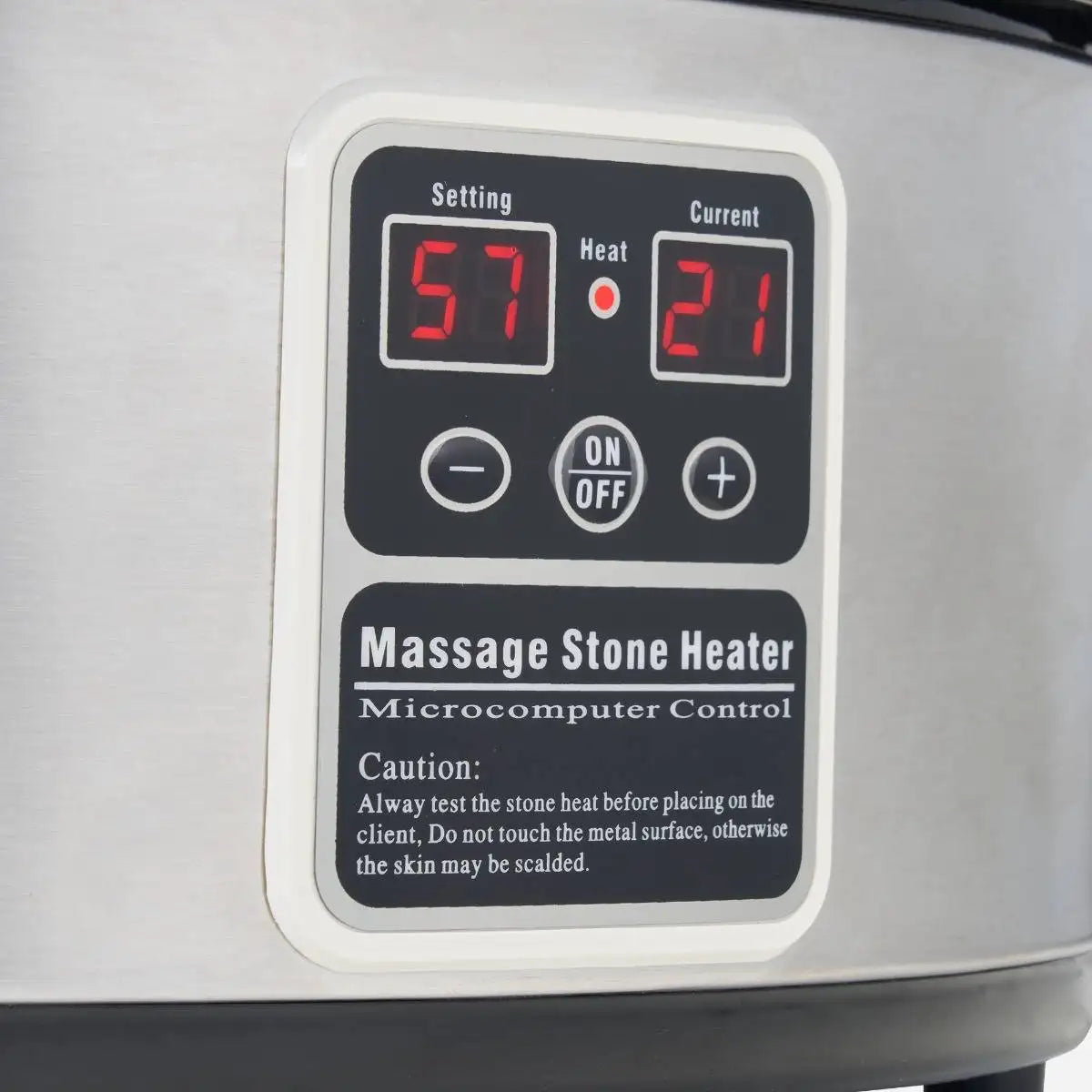Master Massage LED Digital Display Stainless Hot Stone Heater 6 Quart