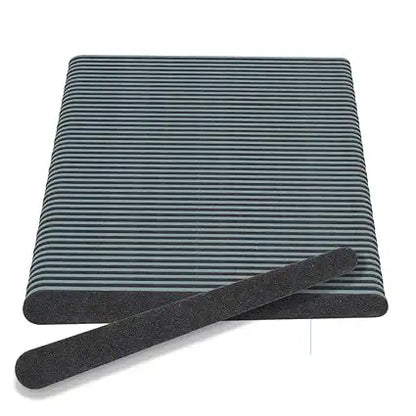 Flowery Disposable Cushion Core Nail File, 100/180 Grit, Black - 100 ct