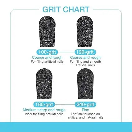 Flowery Disposable Cushion Core Nail File, 100/180 Grit, Black - 100 ct