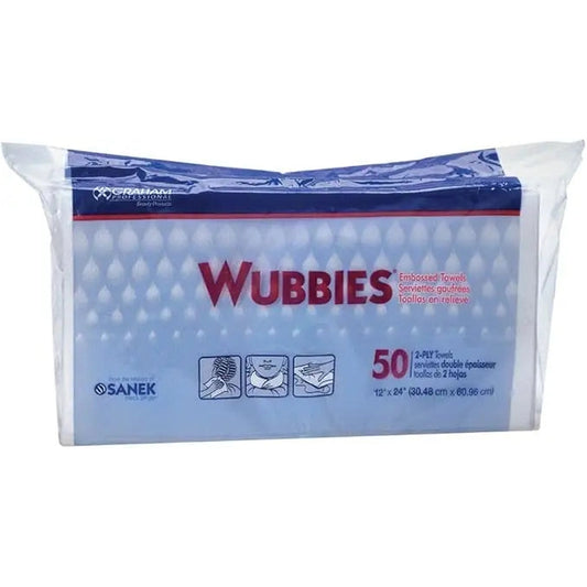 Wubbies Embossed 2 Ply Towels - 50 Count