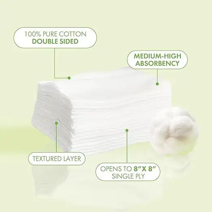 Intrinsics Large Cotton Wipes 4X4 - 200 Count