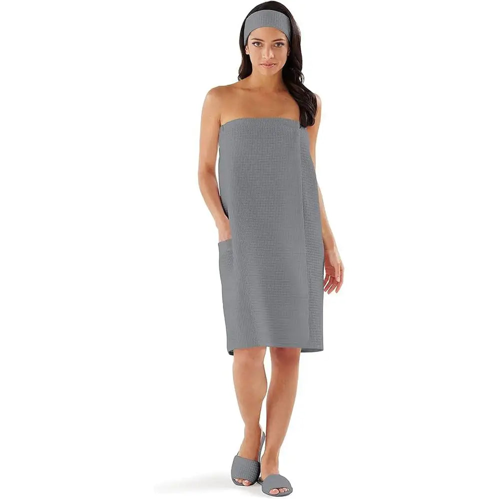 Boca Terry Spa Wrap - Women’s Microfiber - Grey