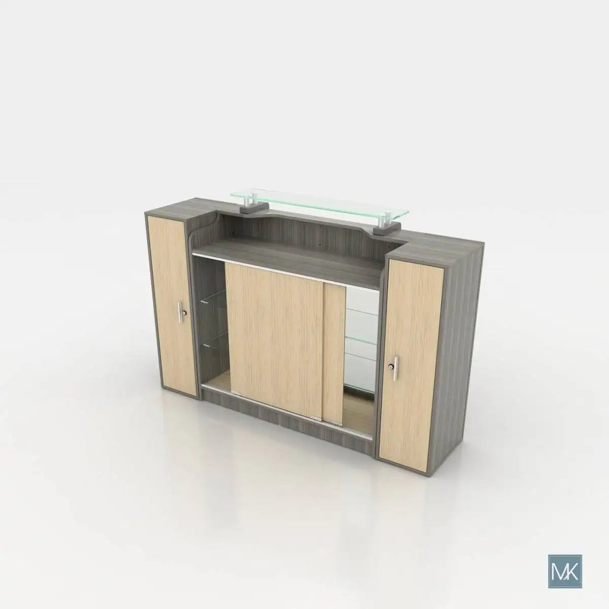 Alera Reception Table with Display - Center Piece