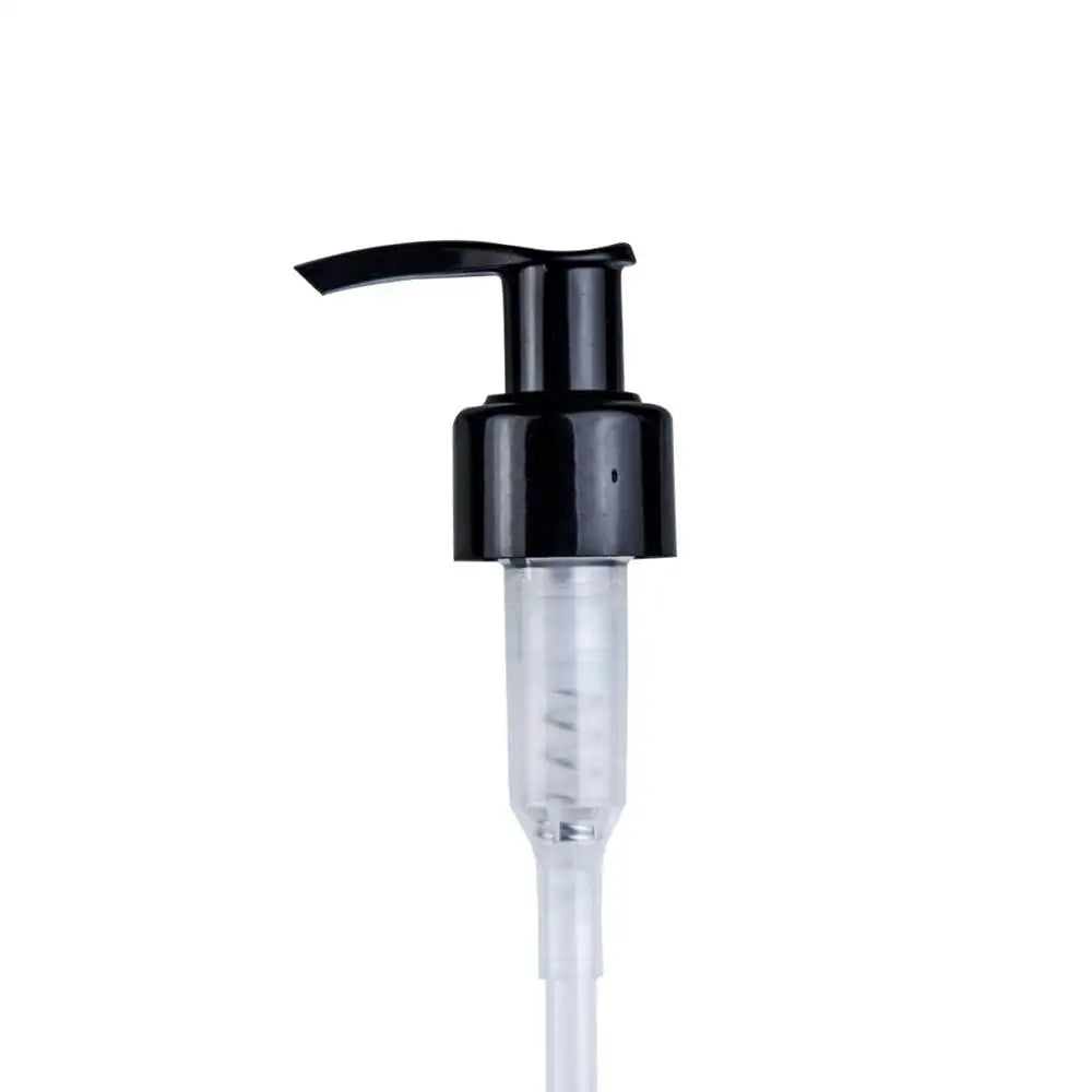 Black Ribbed Lock-up Lotion Pump with 6-1/4" Dip Tube