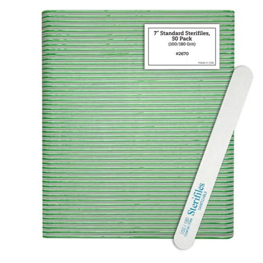 7" Standard Sterifiles Green 100/180, 50 Pack
