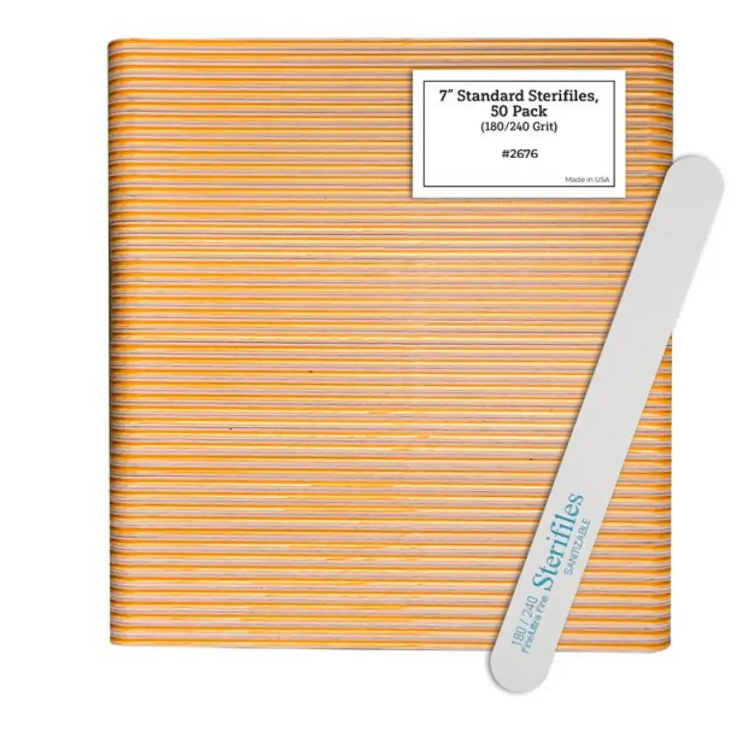 7" Standard Sterifiles Orange 180/240, 50 Pack