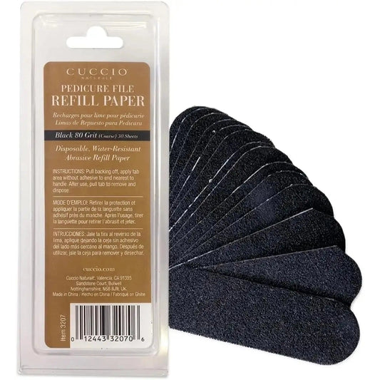 Cuccio Naturale 80-Grit Pedicure File Refills - 50 Count