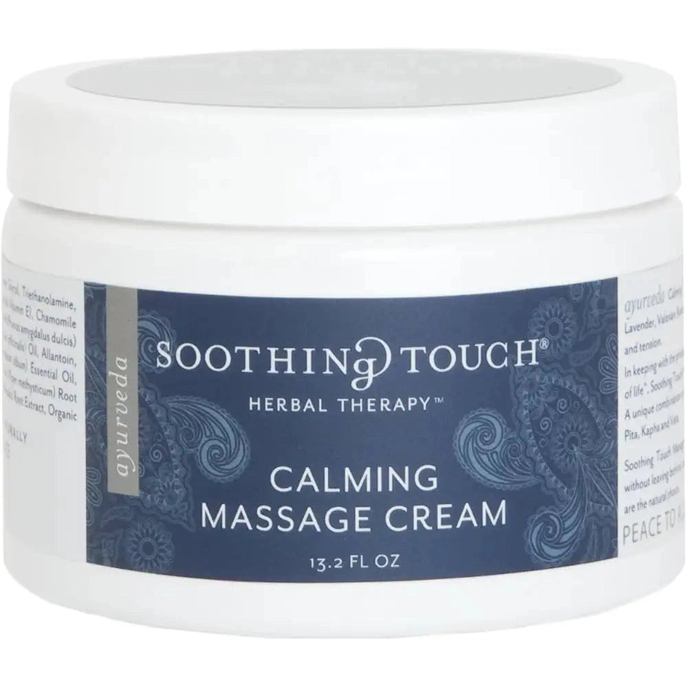 Soothing Touch Calming Massage Cream, 13.2 oz pump bottle of chamomile-lavender calming massage cream