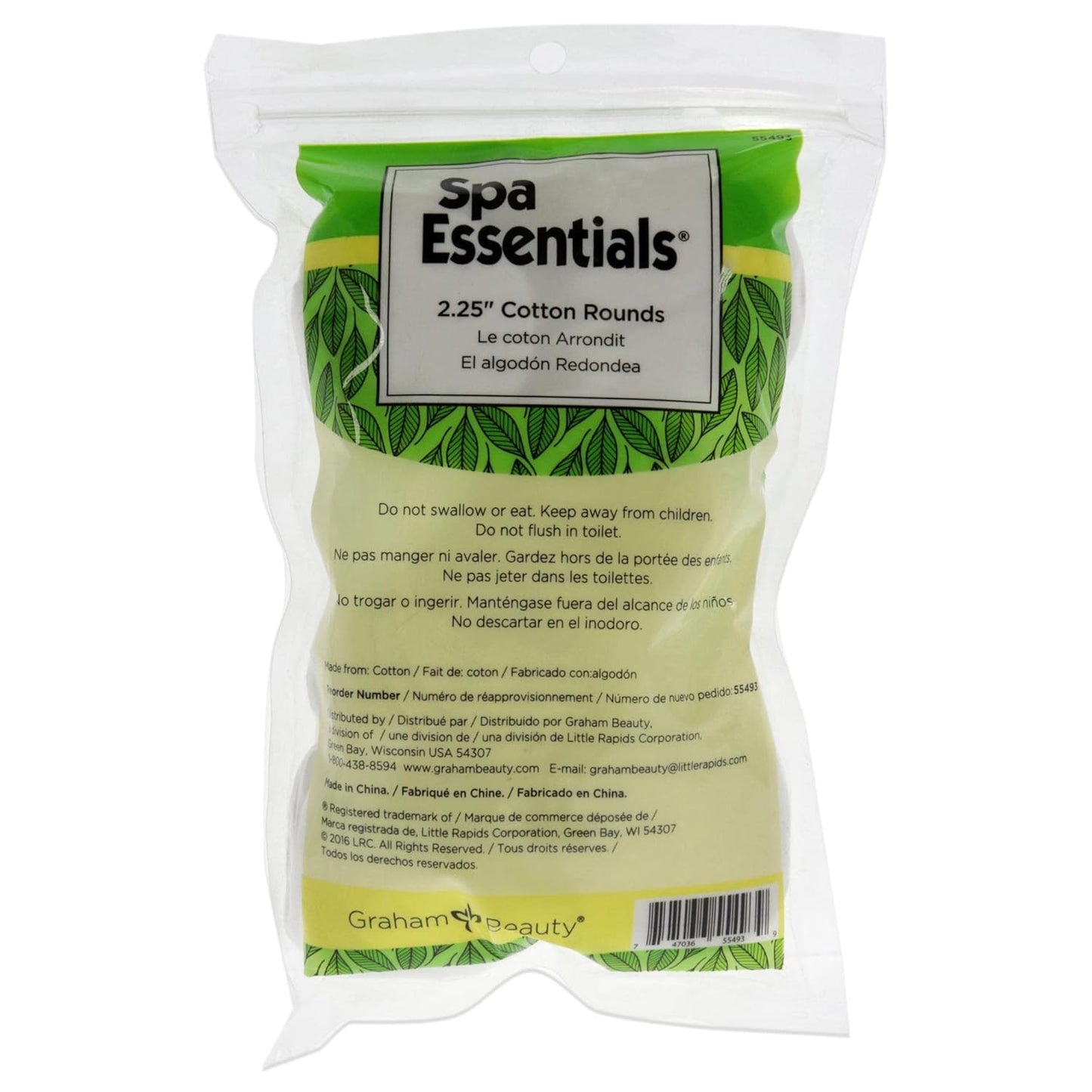 Spa Essentials Cotton Rounds - 80 Count