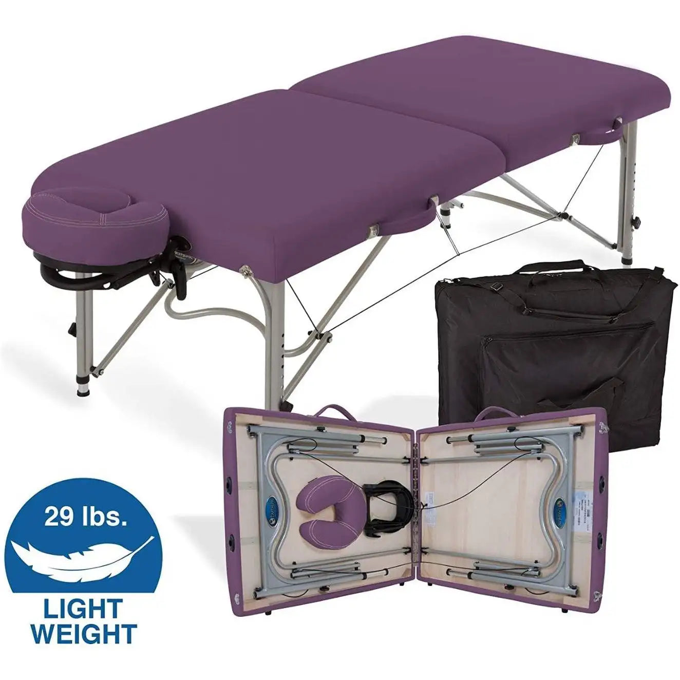 EARTHLITE Portable Massage Table Package  Luna™ Full Rk Table Package (flexrest, prof carry case) ⱡ