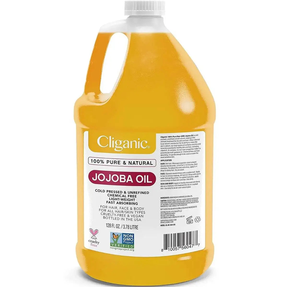 Cliganic Organic Jojoba Oil, 128oz