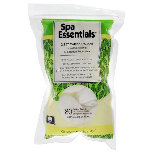 Spa Essentials Cotton Rounds - 80 Count