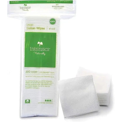 Intrinsics Large Cotton Wipes 4X4 - 200 Count