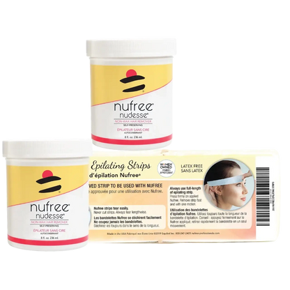 NuFree Nudesse Mini Double Jar Pack two 8oz jars with strips