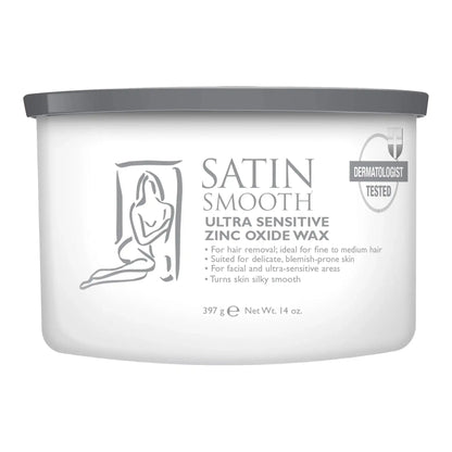 Satin Smooth Ultra Sensitive Zinc Oxide Infused Soft Wax - 14 oz