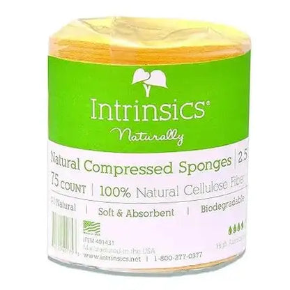 Intrinsics Natural Compressed Sponges packaging label