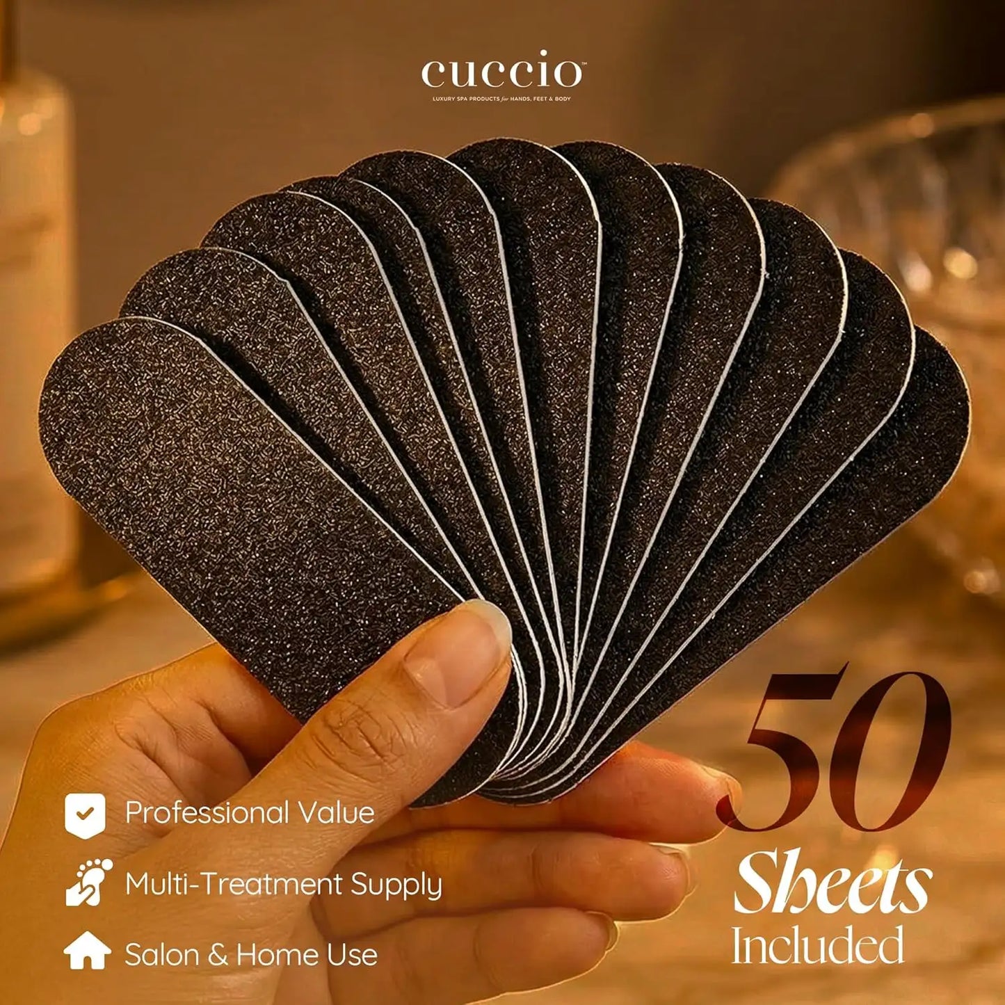 Cuccio Naturale 80-Grit Pedicure File Refills - 50 Count