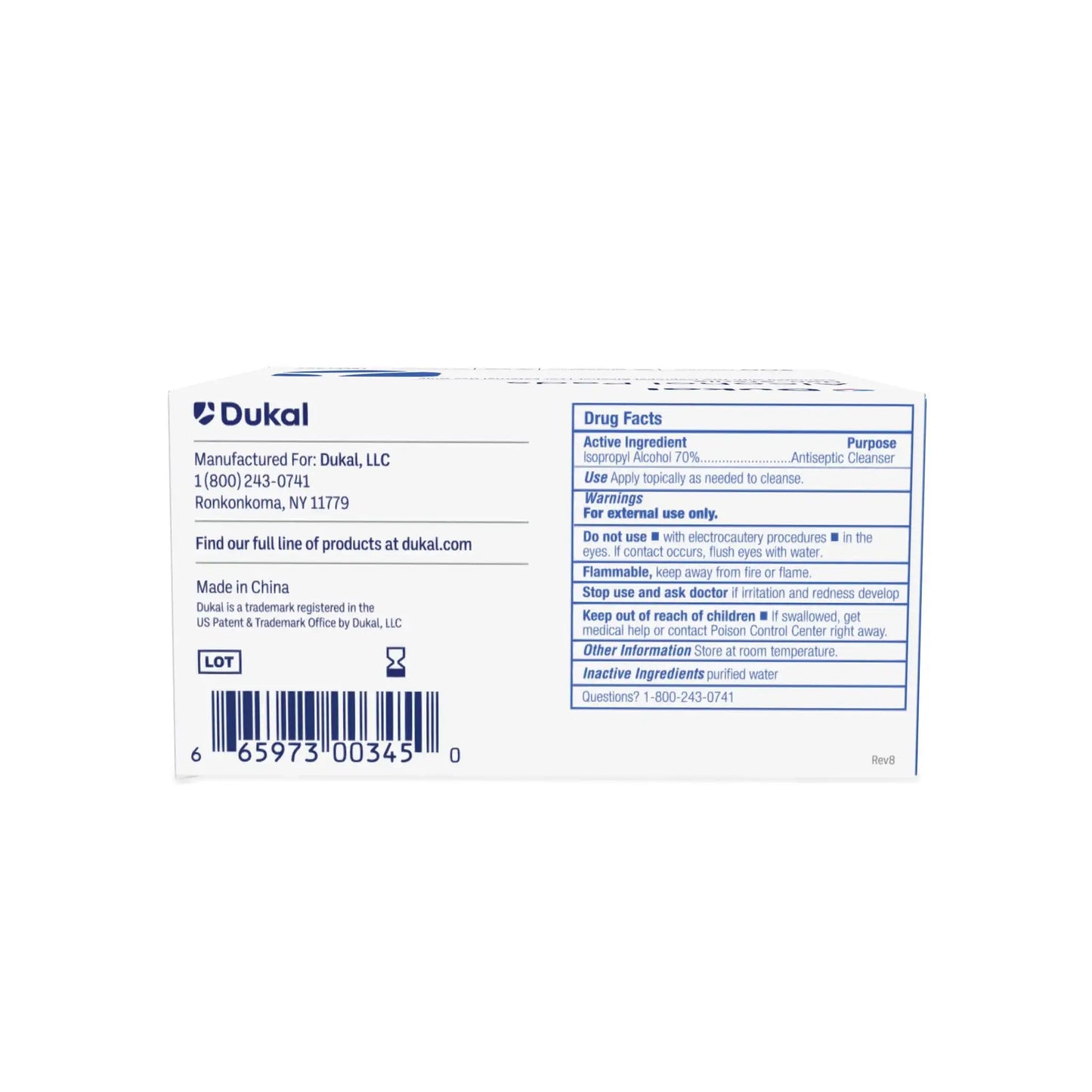 Dukal Alcohol Prep Pad - 200 Count