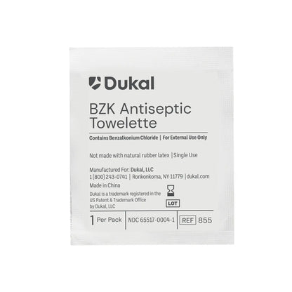 Dukal BZK  Benzalkonium Towelettes - 100 ct