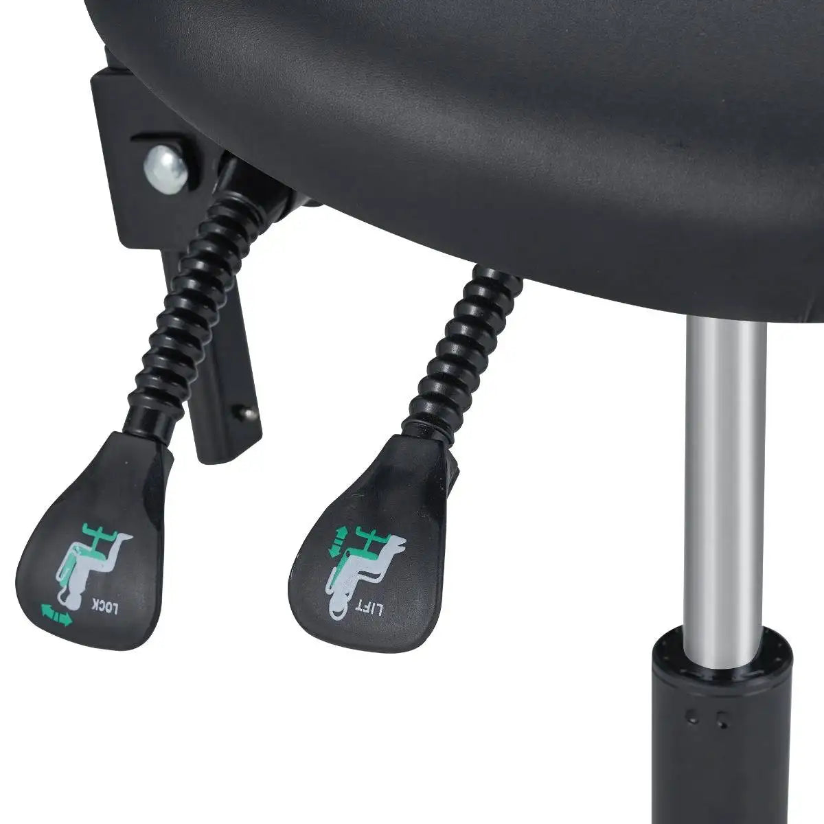 Master Massage Berkeley Saddle Stool with Backrest - Black