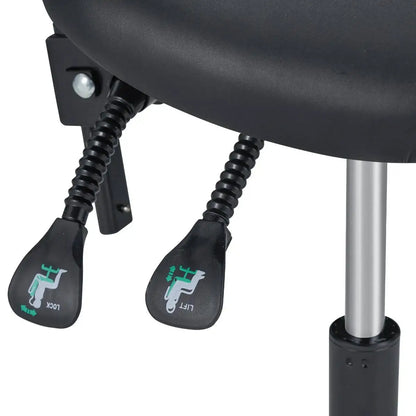 Master Massage Berkeley Saddle Stool with Backrest - Black