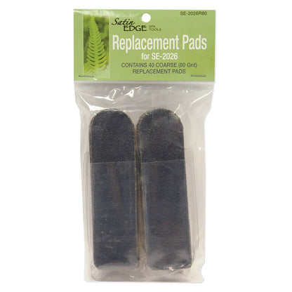 Satin Edge Foot File Replacement Pads 80 Grit - 40 ct