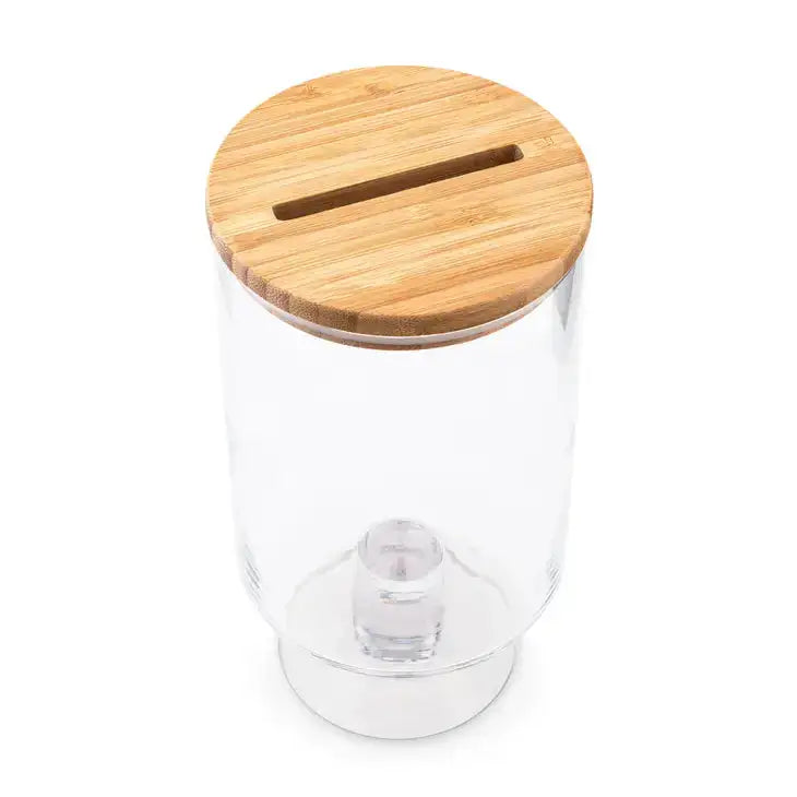 Glass Jar with Slotted Bamboo Lid - Blank