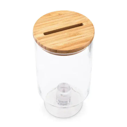 Glass Jar with Slotted Bamboo Lid - Blank