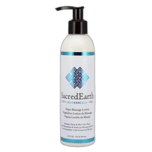 Sacred Earth Vegan Massage Lotion 8oz with Pump