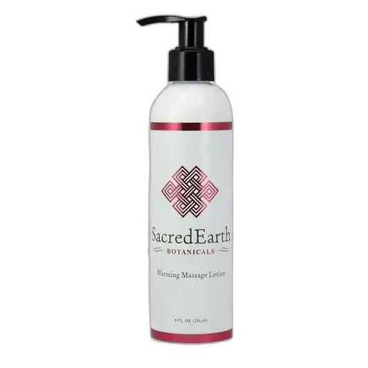 Sacred Earth Warming Massage Lotion 8oz with Pump