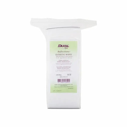 Dukal Reflections non-woven esthetic wipes 4x4 sleeve of 200, 4-ply rayon poly blend