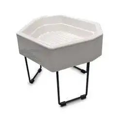 Plastic Pedicure Basin with Metal Leg Support