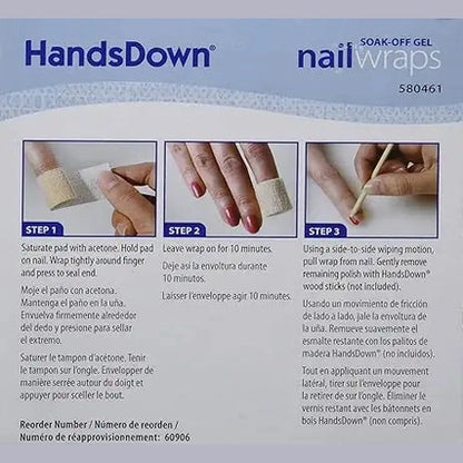 HandsDown Soak Off Gel Nail Wrap - 100 Count