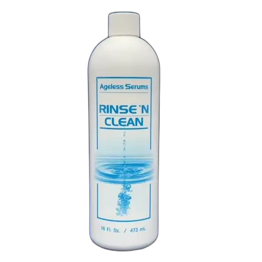 Ageless Serums Rinse N Clean 16 oz hydrodermabrasion equipment flush solution bottle