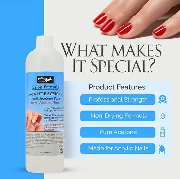 100% Pure Acetone Polish Remover - 16 oz