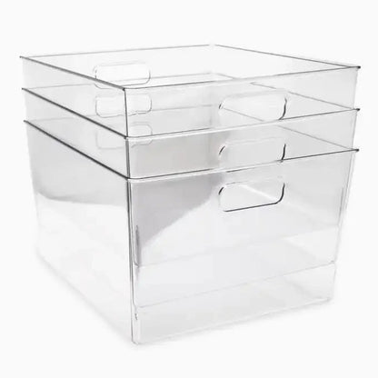 Clear Inventory Storage Bins - Medium - Set of 3