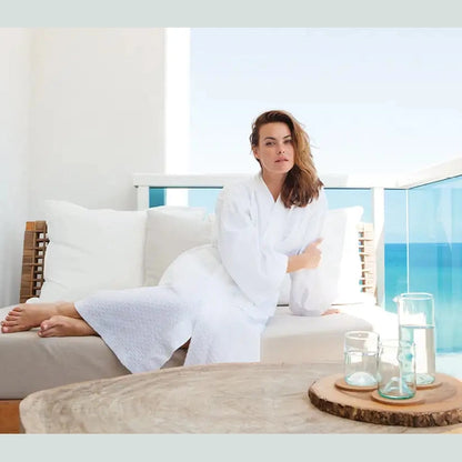 Boca Terry Sea Shell Waffle Kimono Robe