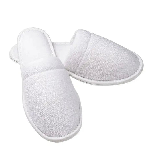 Boca Terry Unisex Closed Toe Terry Slipper - OSFA - White