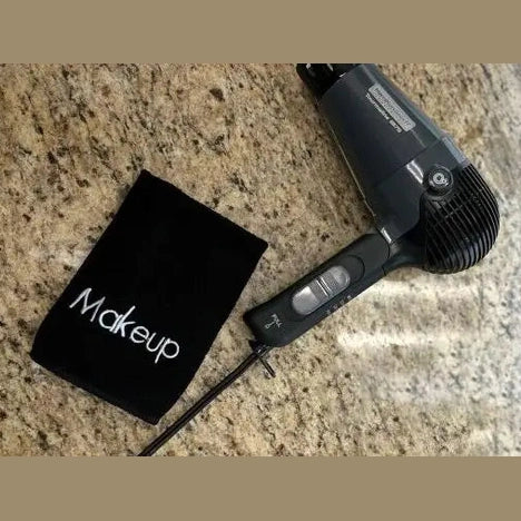 Black Towel w/ "MAKEUP" Embroidered