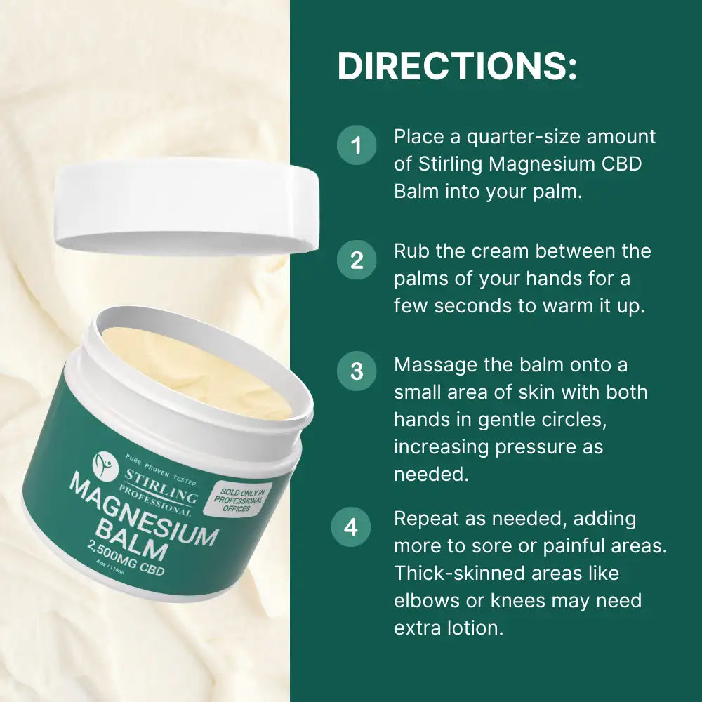 Stirling Professional Magnesium Balm 32oz - 20,000mg CBD (Therapy Size)