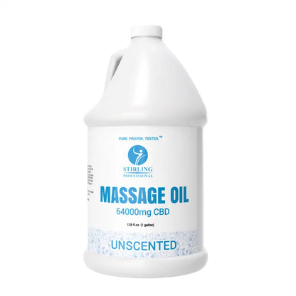 Stirling Professional Massage Oil 1 Gallon - 64,000mg CBD (Unscented)