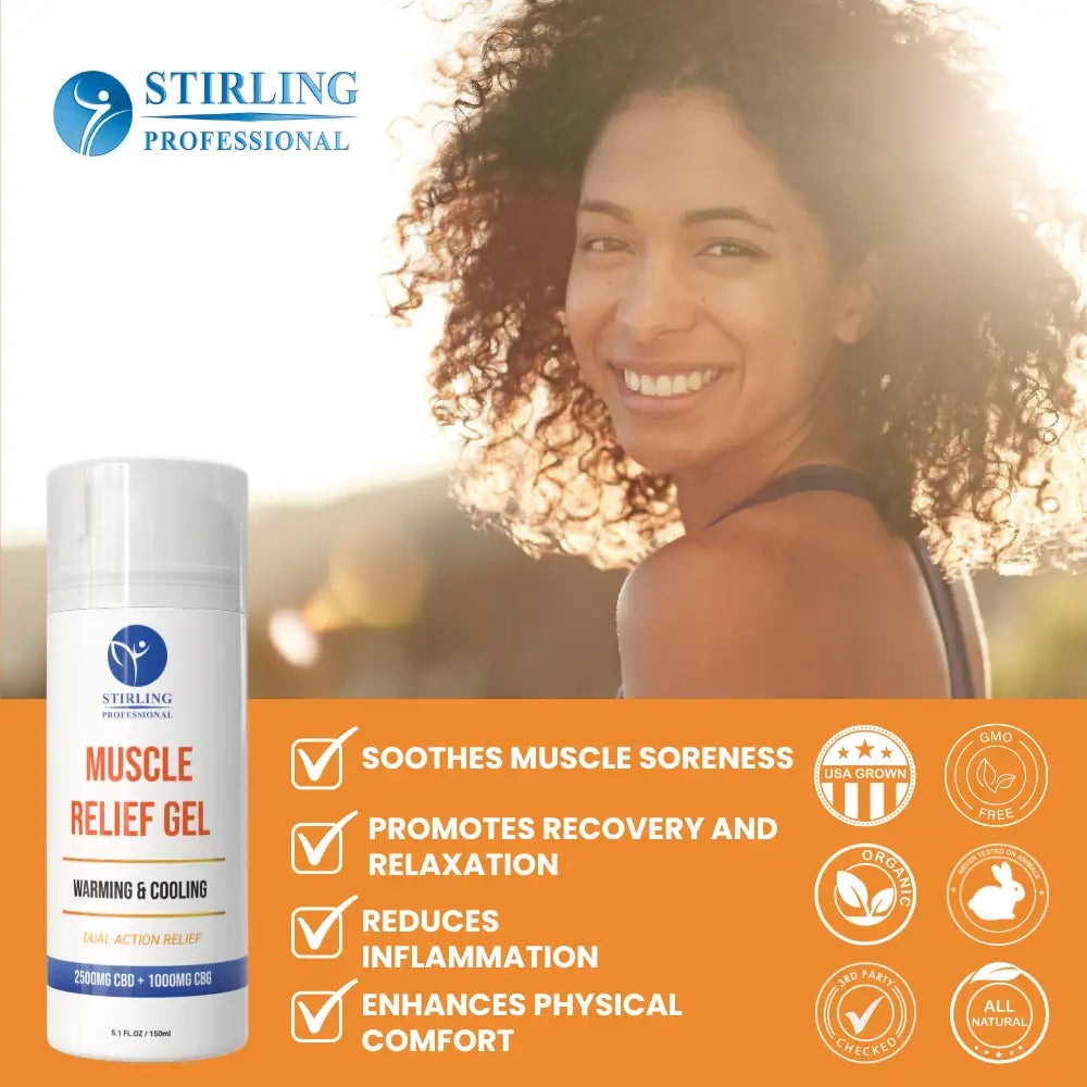 Stirling Professional Muscle Gel 5oz - 2,500mg CBD + 1,000mg CBG